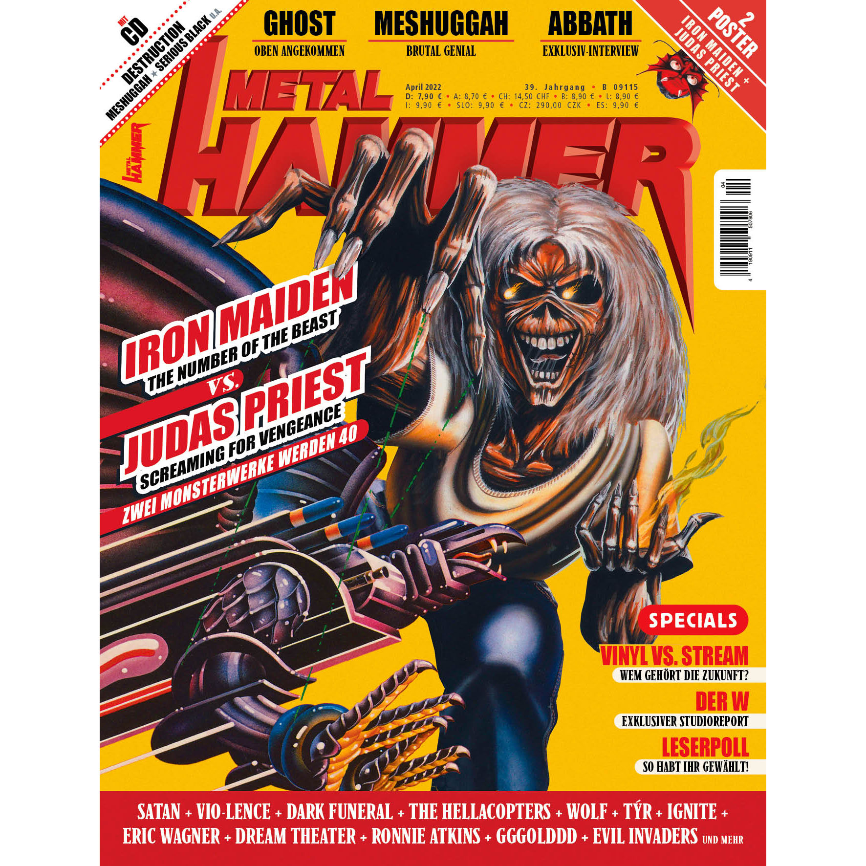 IRON MAIDEN vs. JUDAS PRIEST METAL HAMMER Ausgabe 04/22